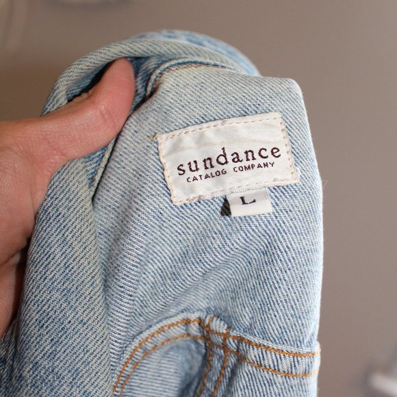 SUNDANCE Denim Jacket Size L - Picture 2 of 6
